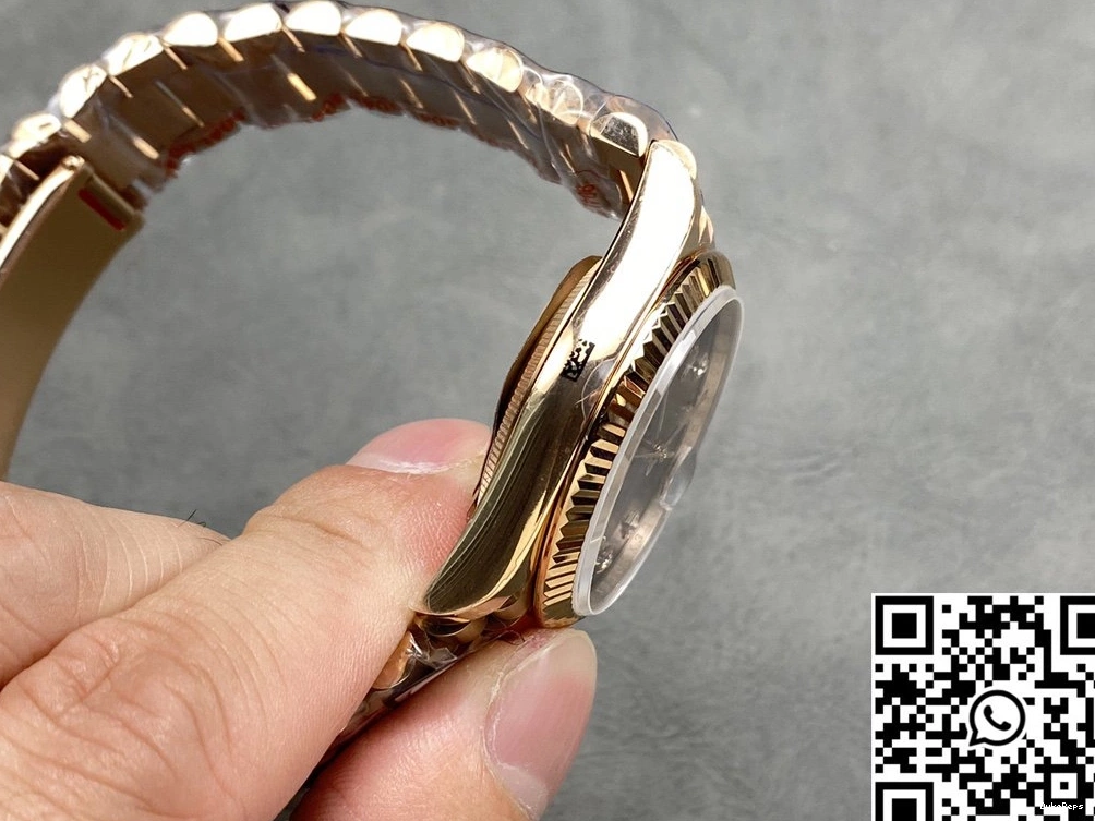 Rolex Tungsten QF Day Date Factory 36mm Chocalate M128235-0037 v5 Dial Steel 0102